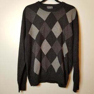 Dockers Light Weight Sweater Sz L Argyle Front